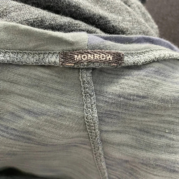 Monrow Camo Tee Shirt Dress Succulent Green Short Sleeve Ruched Size US Small - Picture 9 of 11